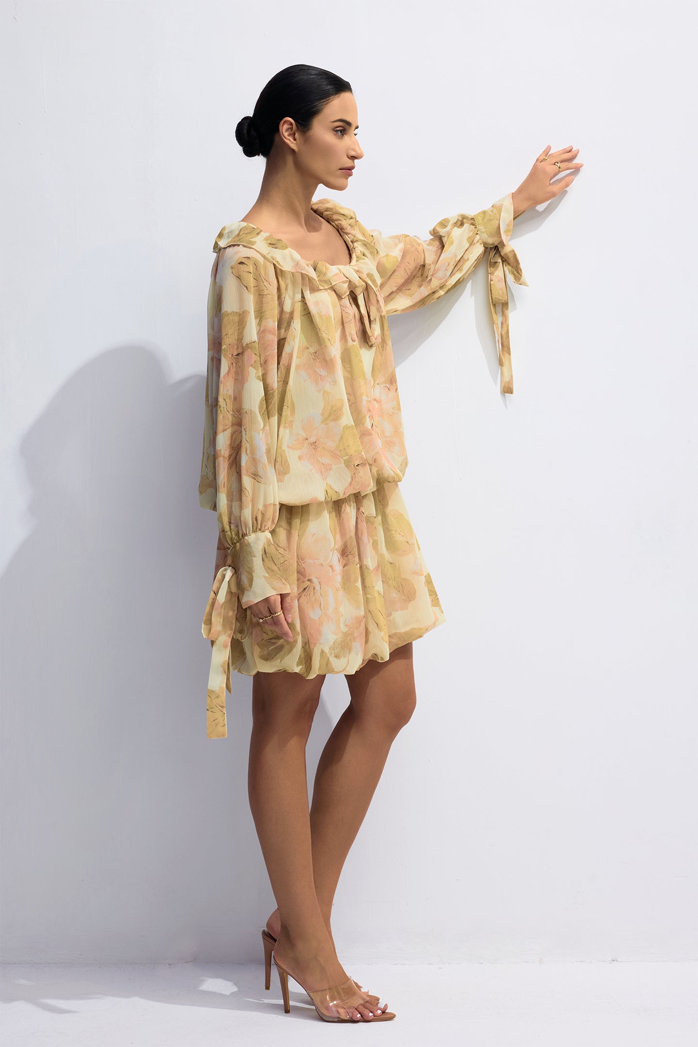 Butterfly Kisses Balloon Sleeve Hem Mini Dress - Chic Rio
