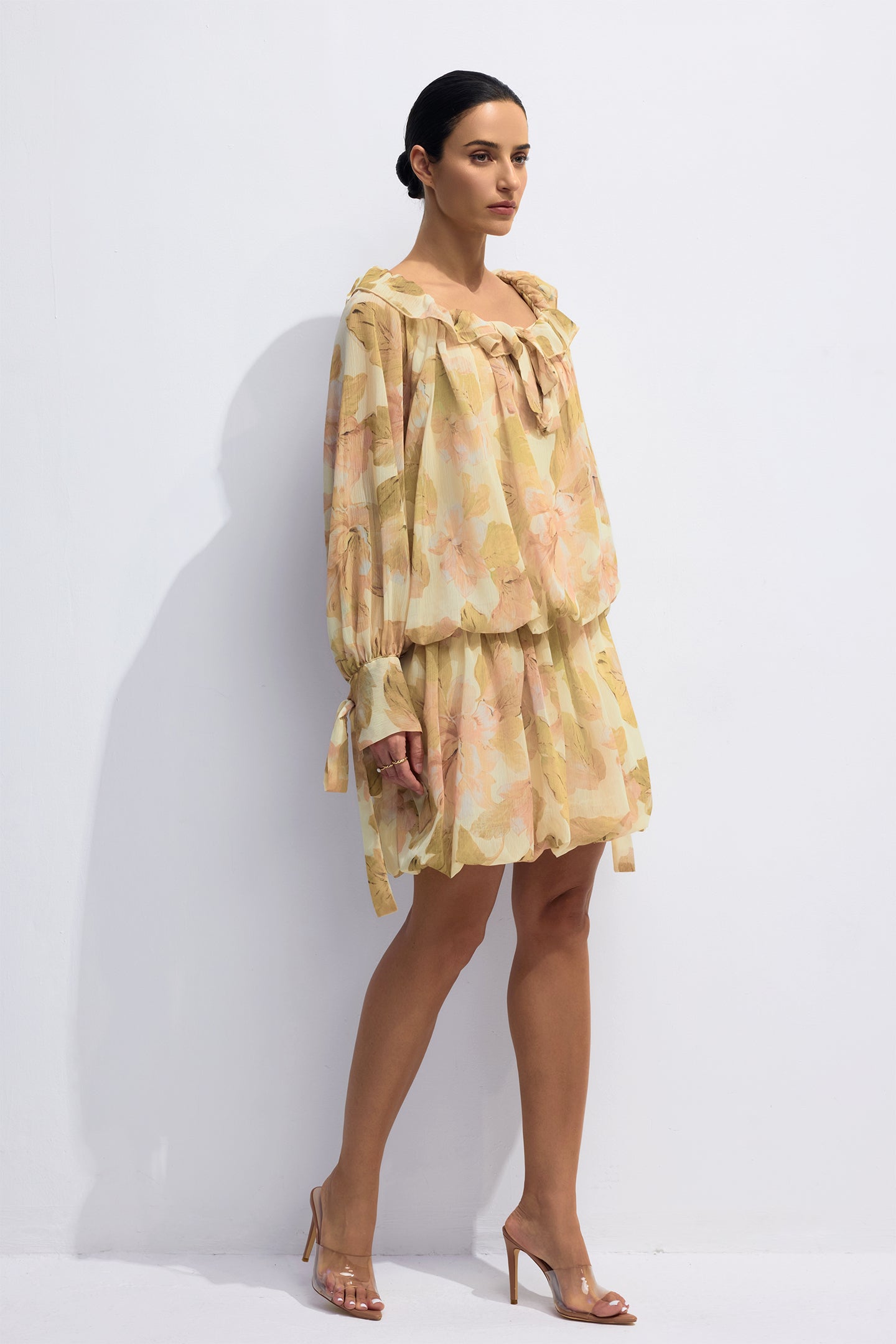 Butterfly Kisses Balloon Sleeve Hem Mini Dress - Chic Rio