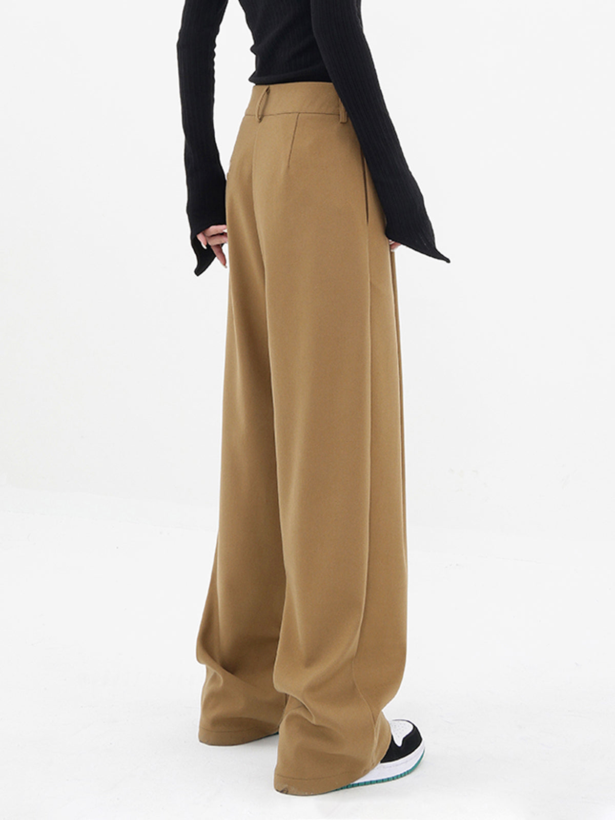 Basic Baggy Wide Leg Dress Pants - Chic Rio