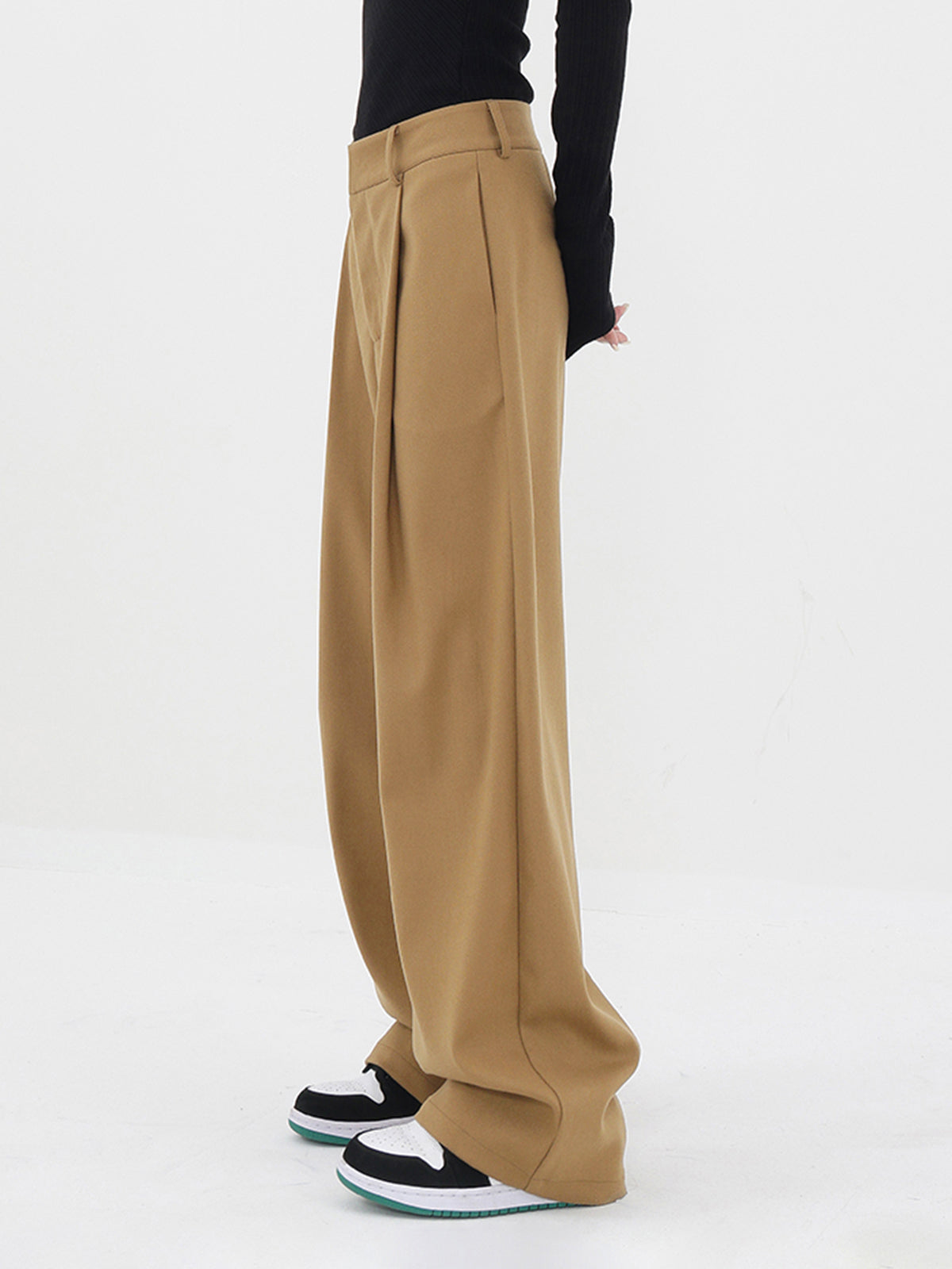Basic Baggy Wide Leg Dress Pants - Chic Rio