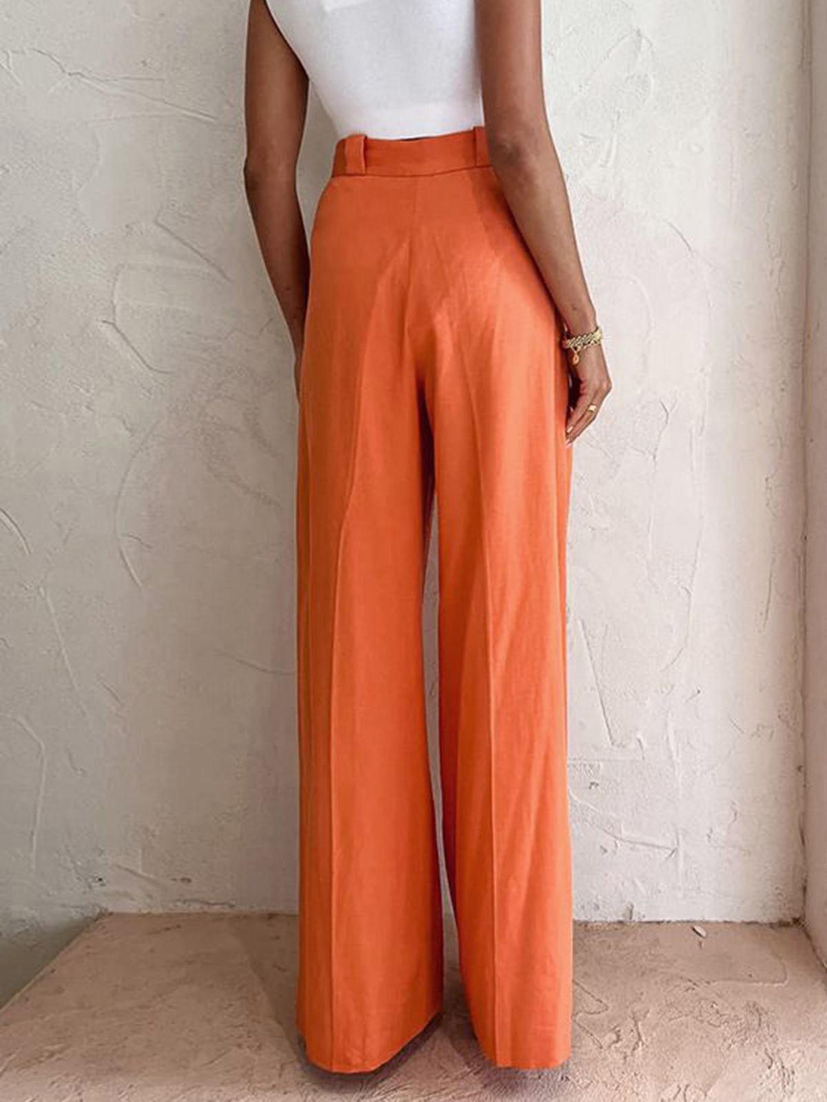 Vitamin C Linen Cotton Wide Leg Pants - Chic Rio