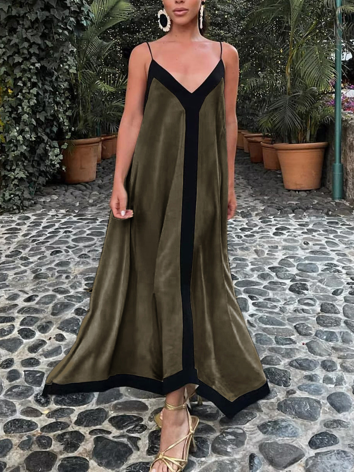 Sicily Old Money Aesthetics Slip Long Dress - Chic Rio