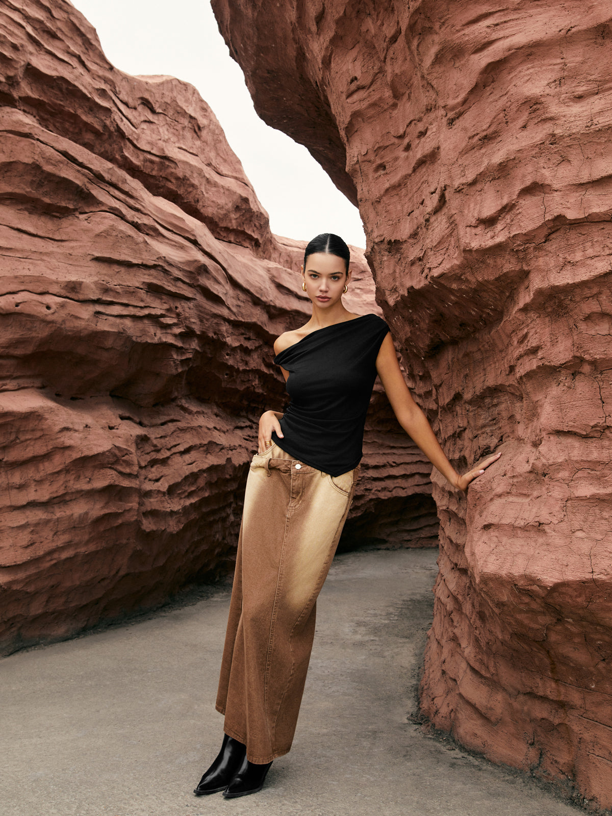 Asymmetric Knotted One-Shoulder Top - Chic Rio