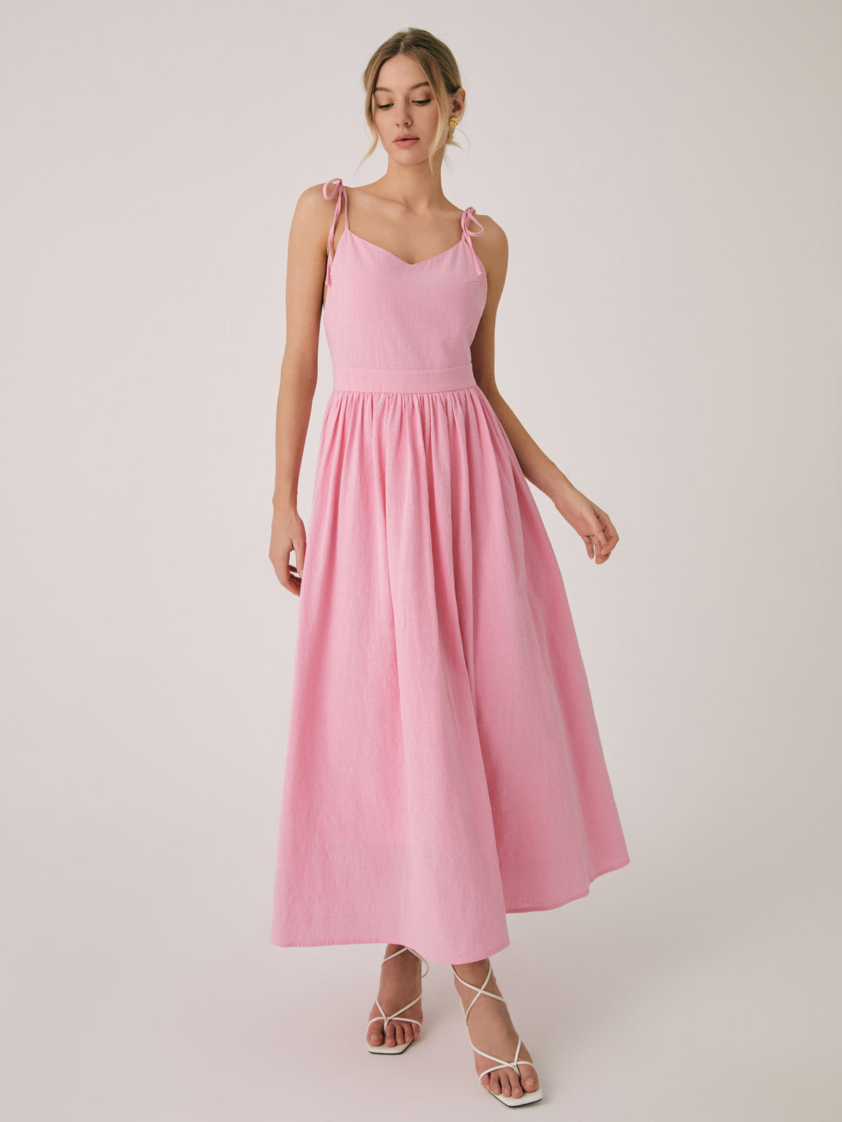 Cotton & Linen Backless Long Dress - Chic Rio