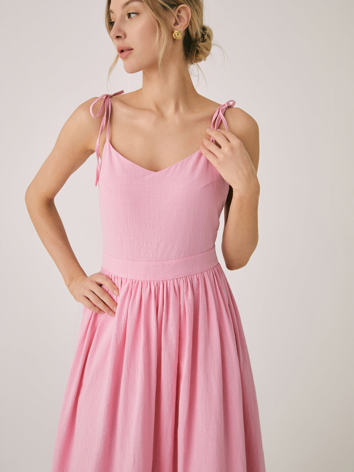 Cotton & Linen Backless Long Dress - Chic Rio