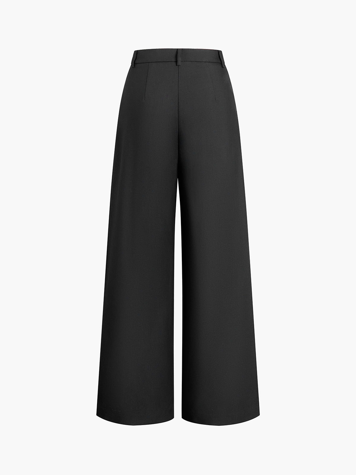 Solid Wide Leg Pants Without Belt - Chic Rio