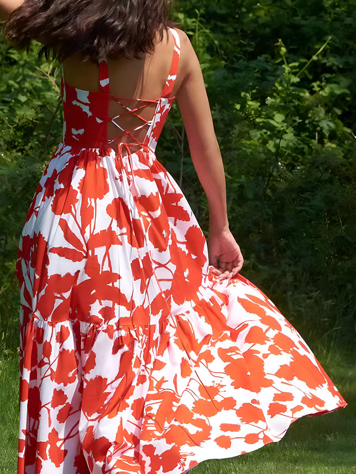 Blooming In Summer Floral Print Cami Long Dress - Chic Rio