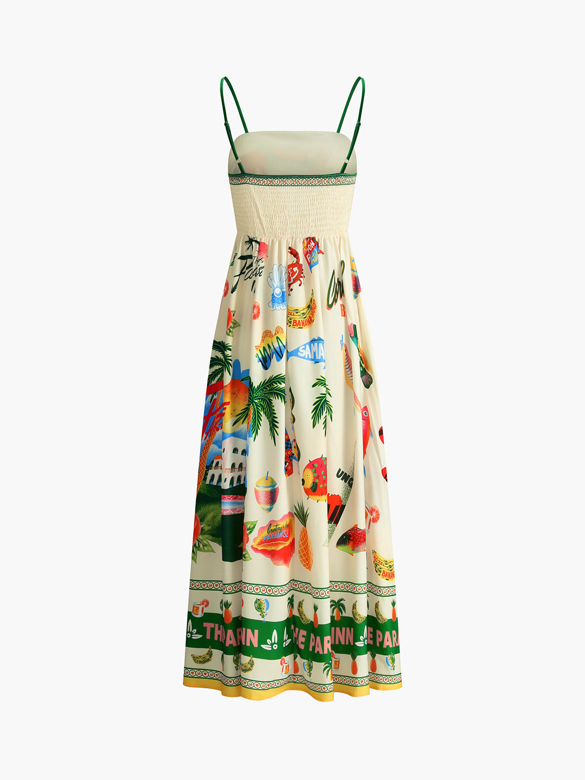 Paradise Print Vacation Cami Long Dress - Chic Rio