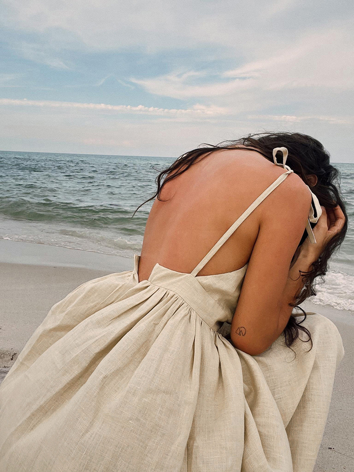 Cotton & Linen Backless Long Dress - Chic Rio
