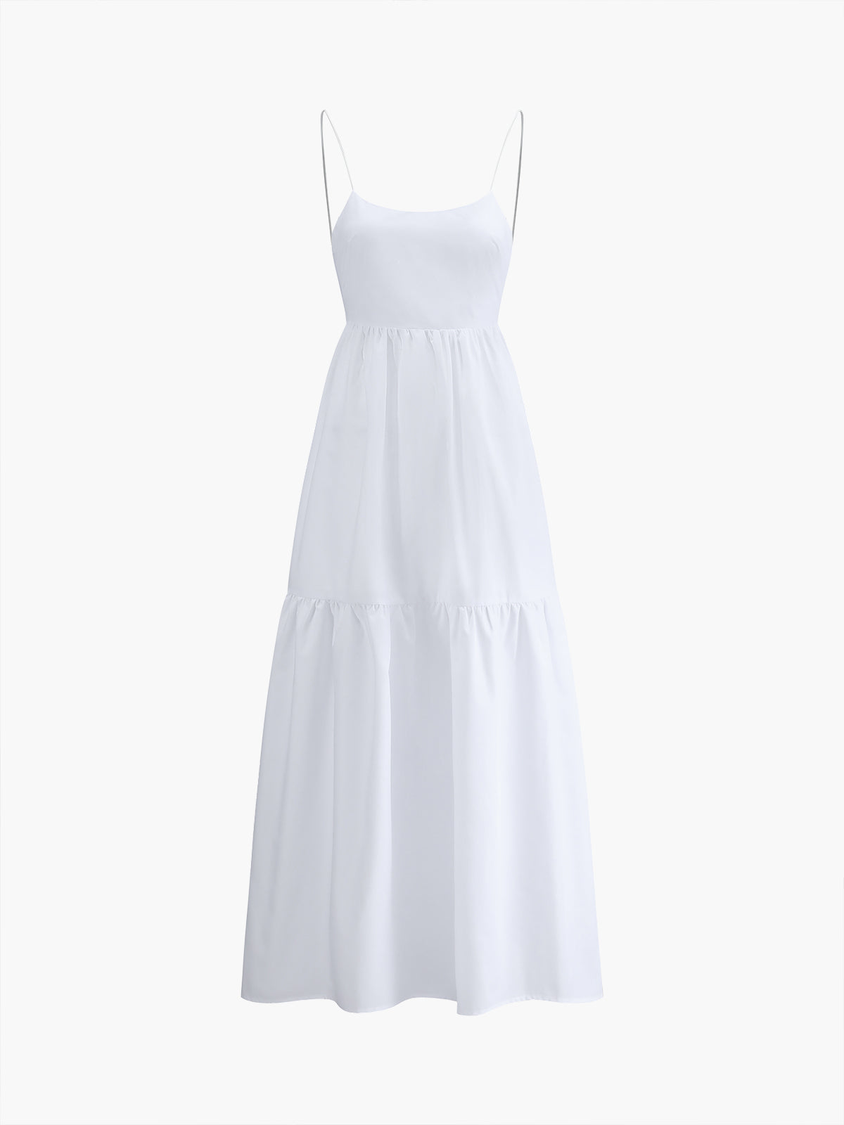 Solid Backless Long Dress - Chic Rio
