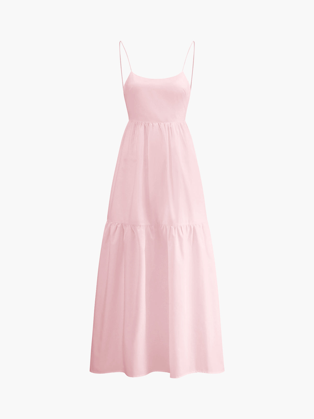Solid Backless Long Dress - Chic Rio