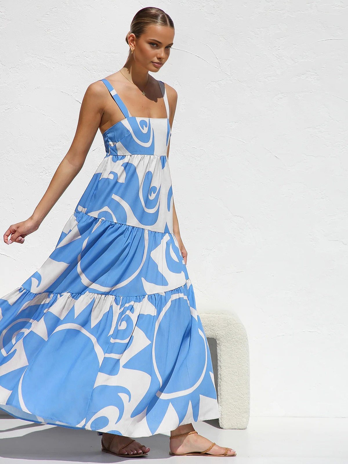 Sun Print Cami Long Dress - Chic Rio