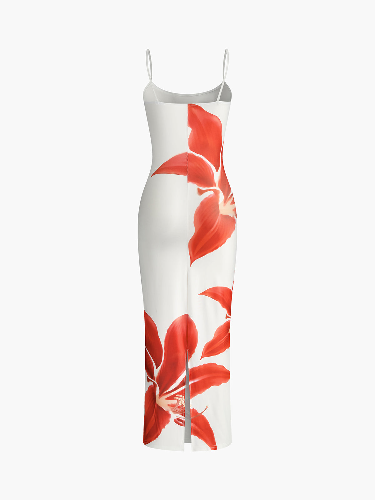 Floral Print Sleeveless Split Long Dress - Chic Rio