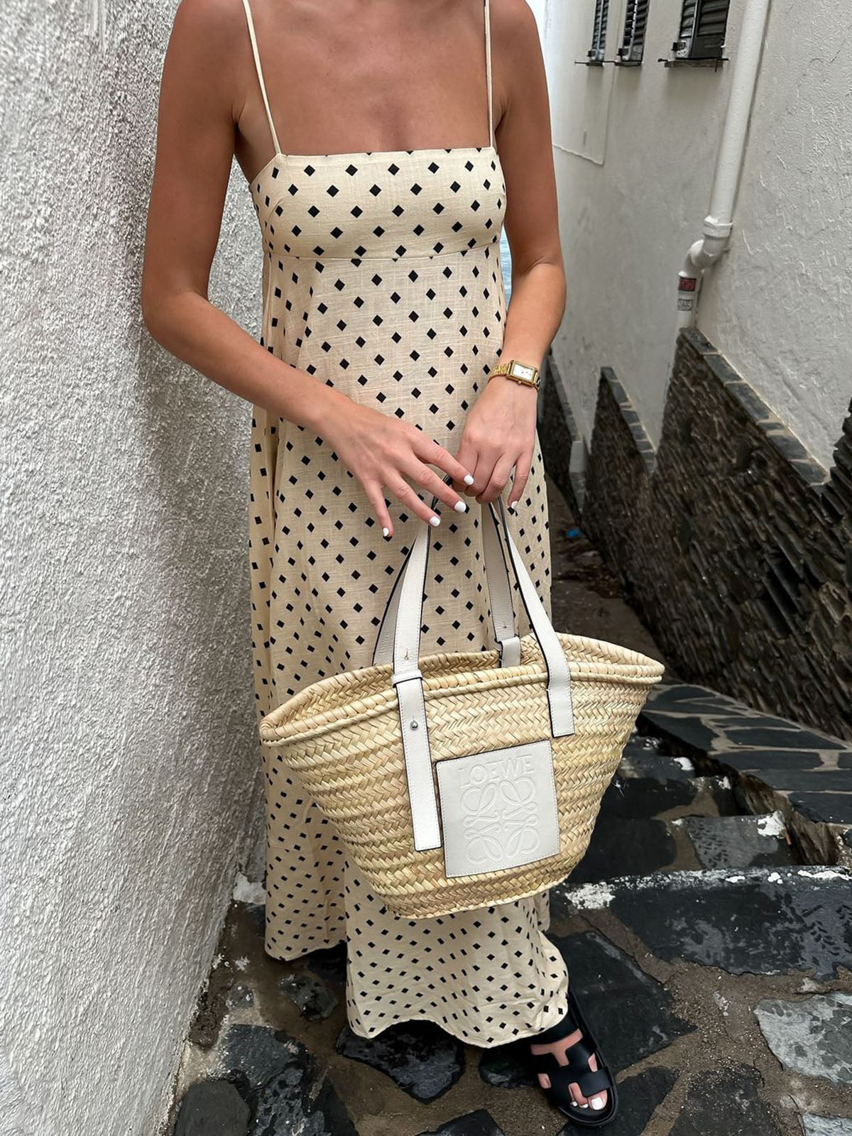 Printed Spaghetti Strap Long Dress - Chic Rio