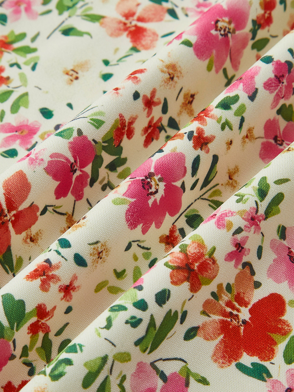 Floral Print Trim Cami Midi Dress - Chic Rio