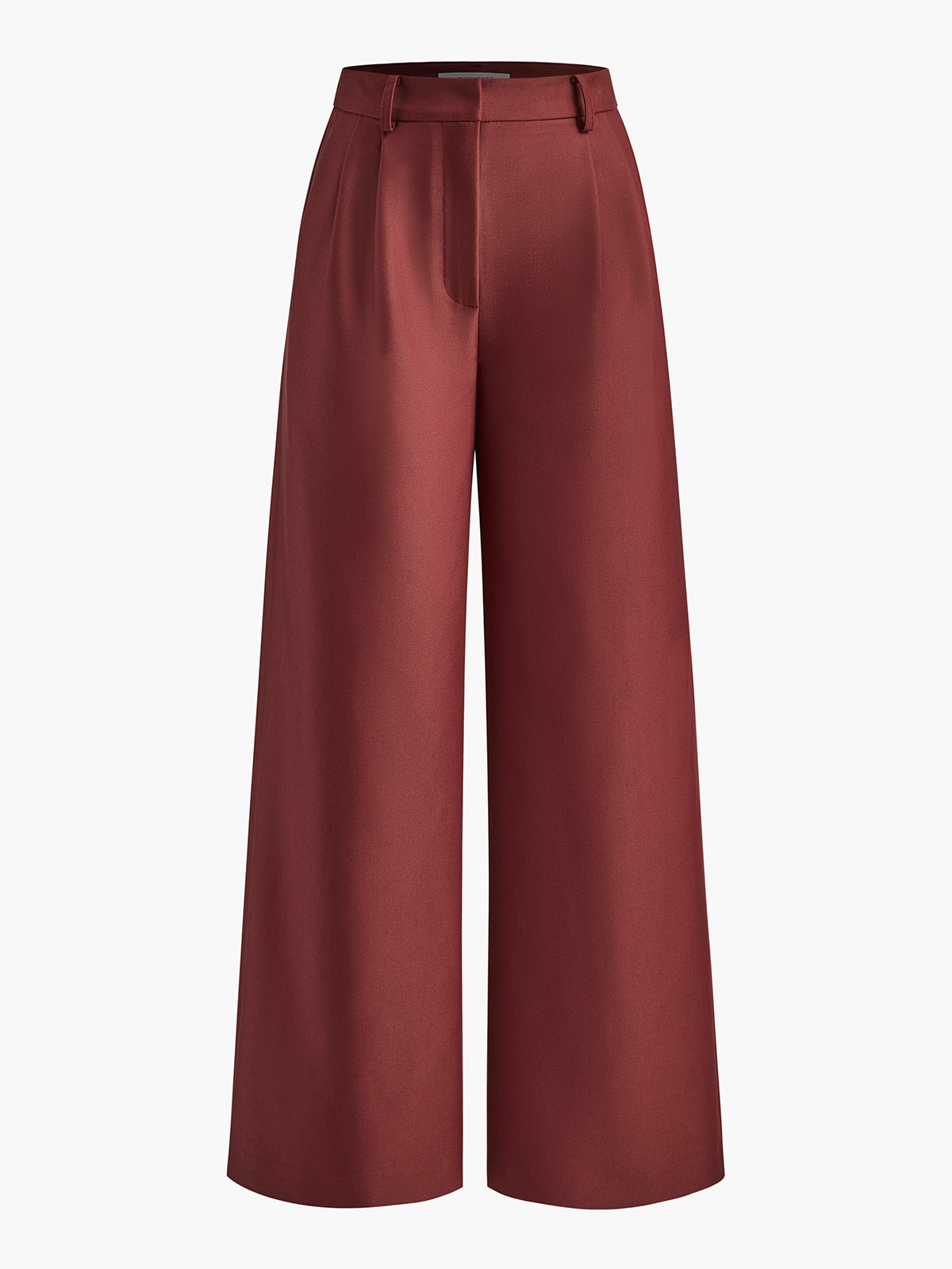 Solid Wide Leg Pants Without Belt - Chic Rio