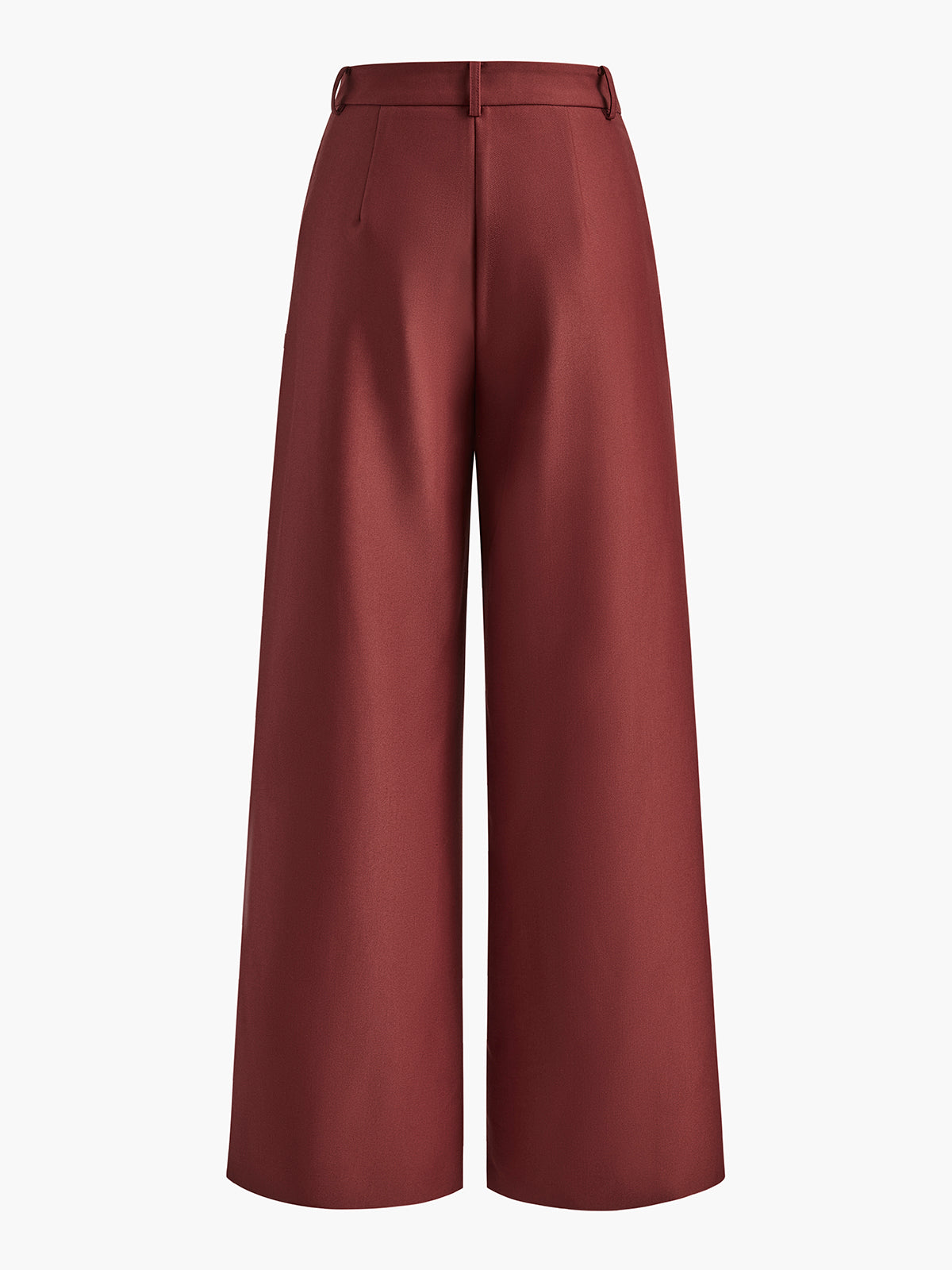 Solid Wide Leg Pants Without Belt - Chic Rio