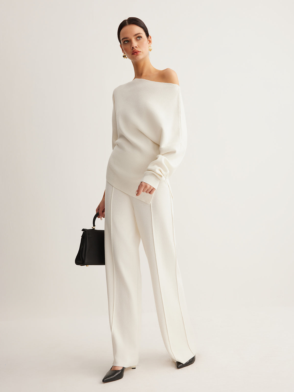 Wool-Blend Piping Pants - Chic Rio
