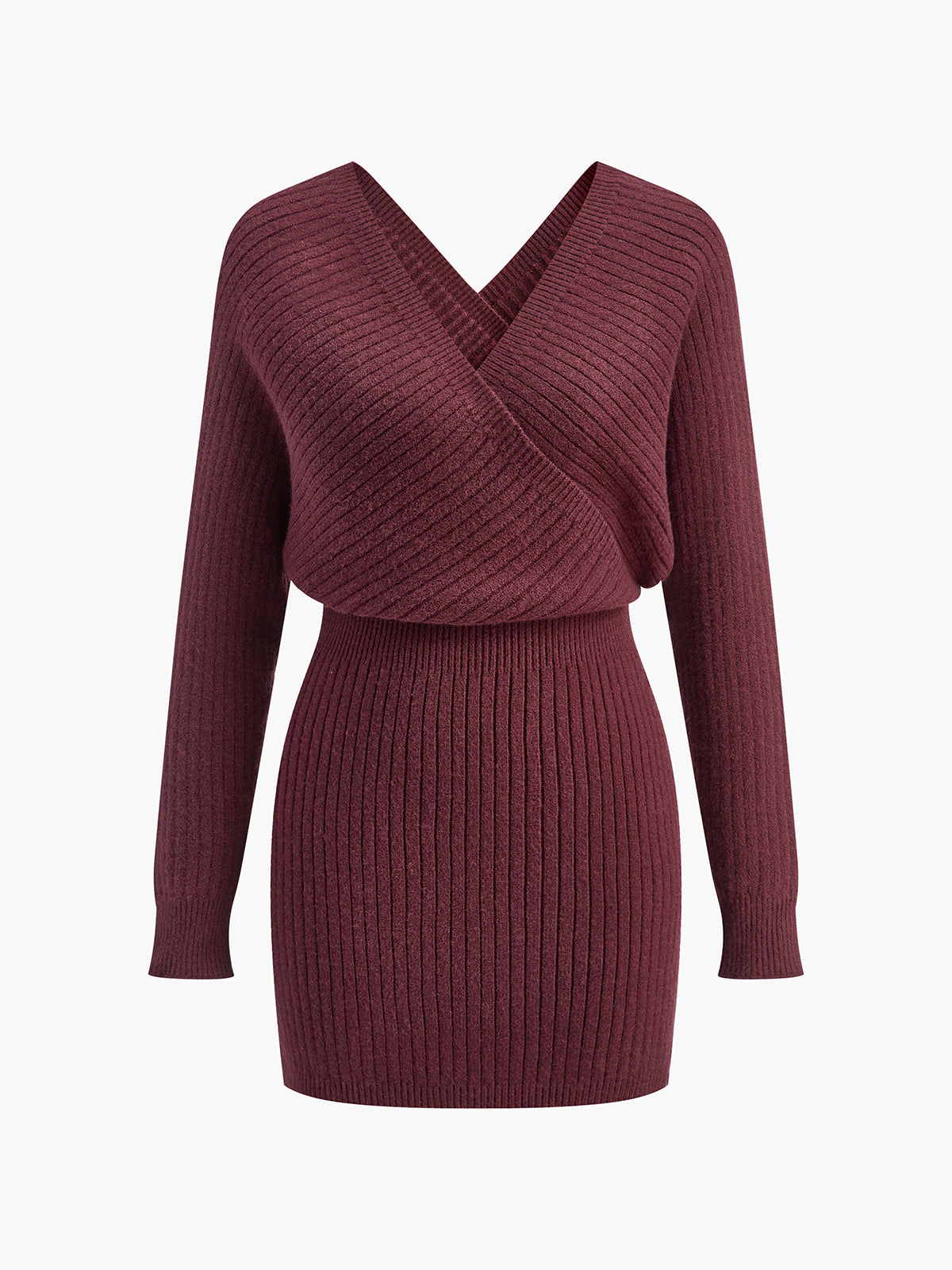 Criss Cross Cinched Sweater Dress - Chic Rio