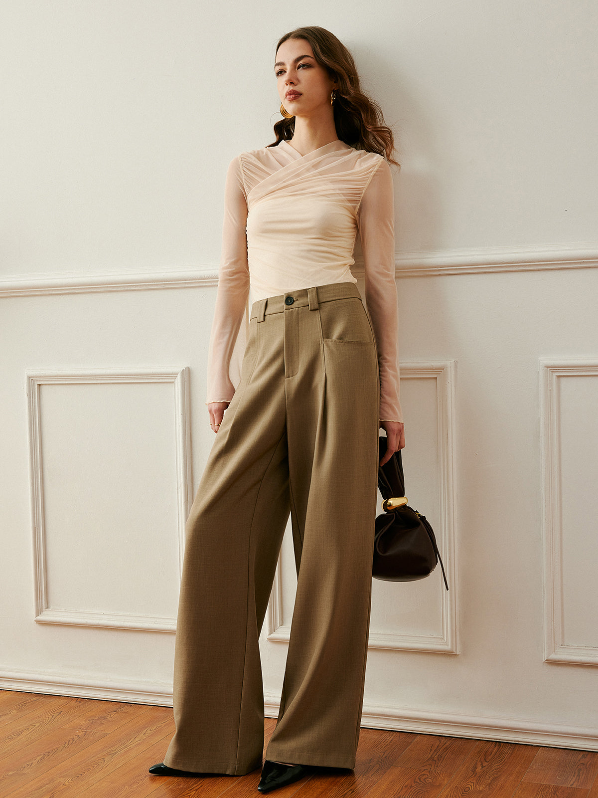 Cross-Wrap Semi-Sheer Top - Chic Rio