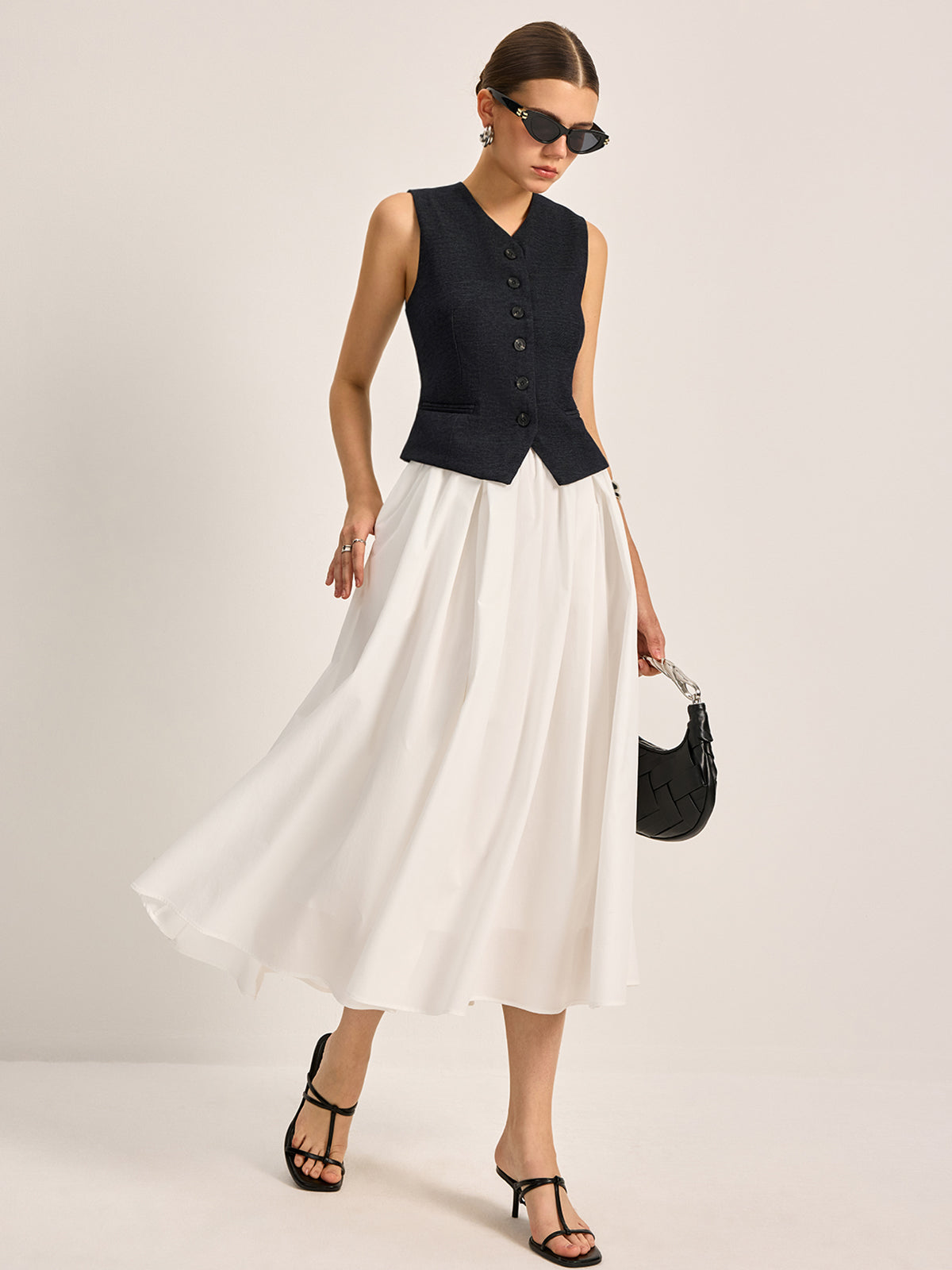 Elegant A-Line Pleated Skirt - Chic Rio