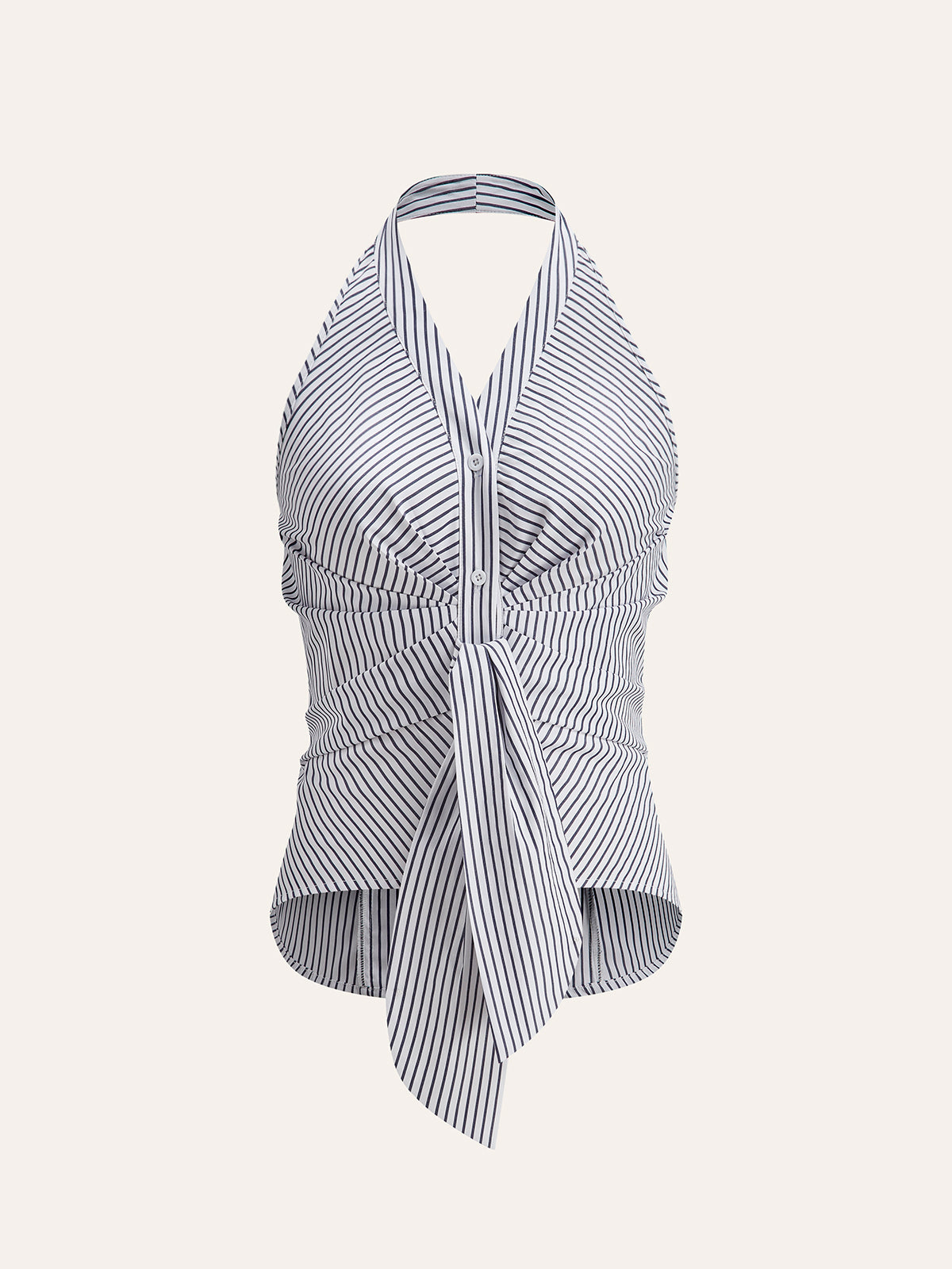 Striped Halter Tie Top - Chic Rio