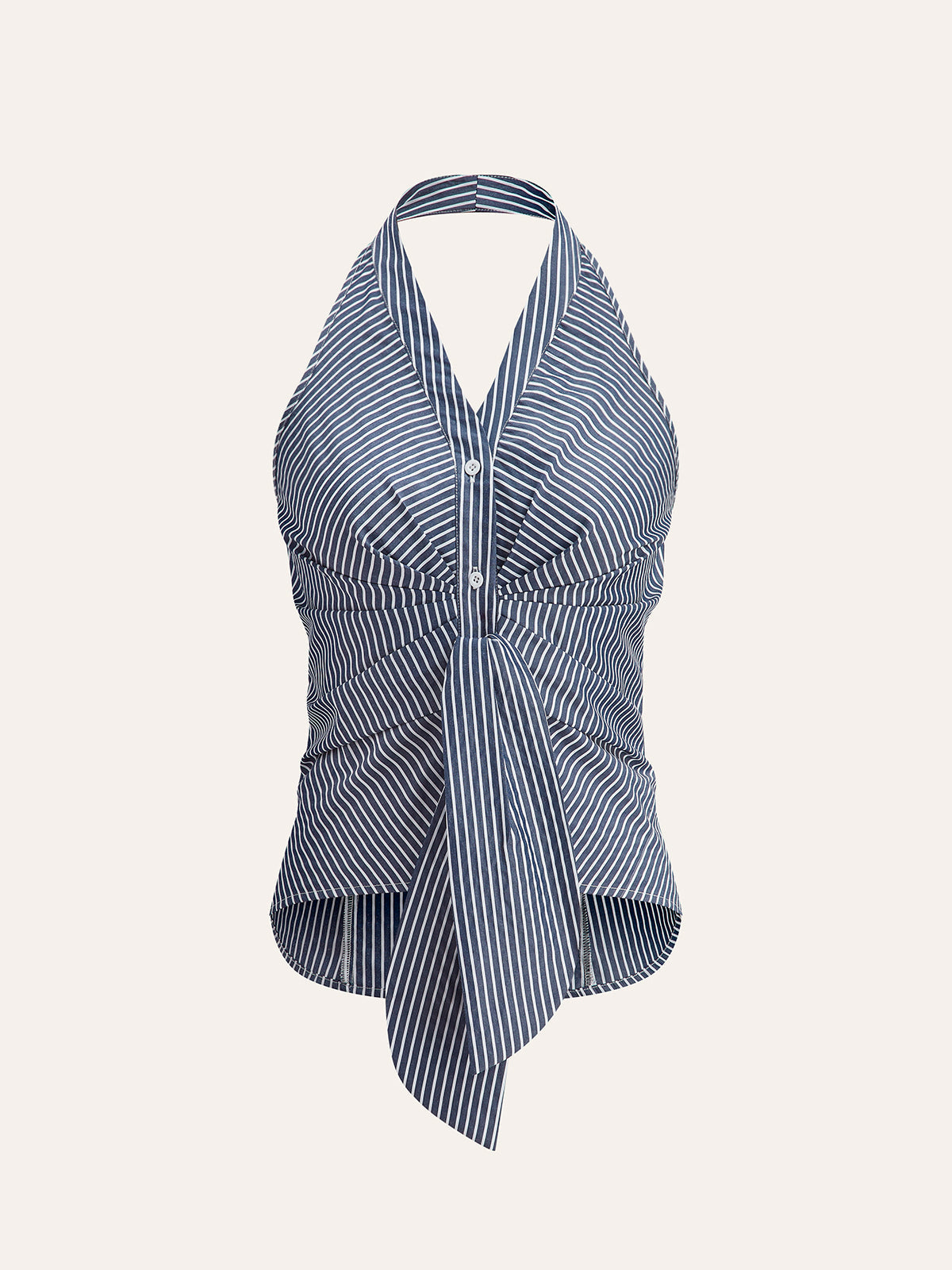 Striped Halter Tie Top - Chic Rio