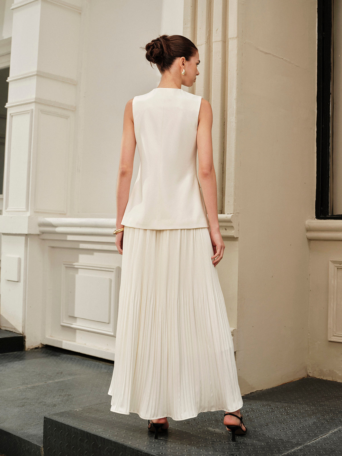 Mid-Waist Pleated Skirt - Chic Rio