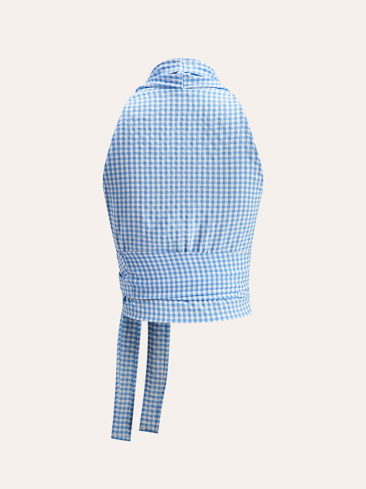 Gingham Halter Wrap Top - Chic Rio