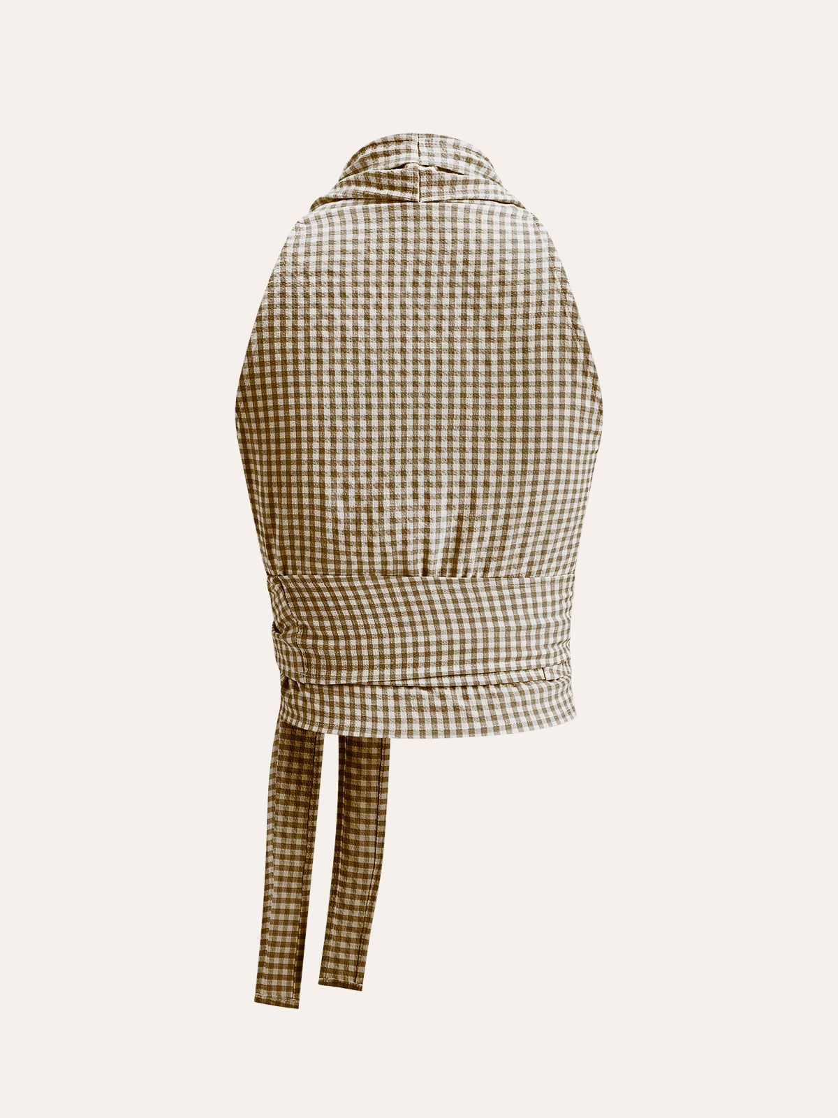 Gingham Halter Wrap Top - Chic Rio