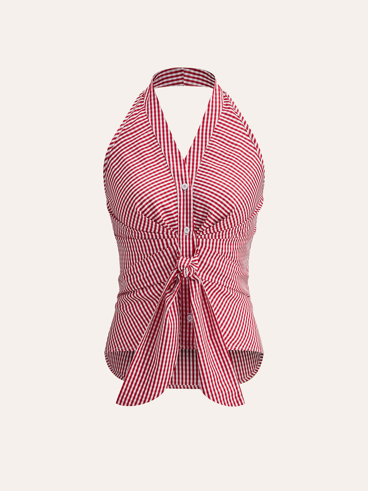 Striped Halter Tie Top - Chic Rio