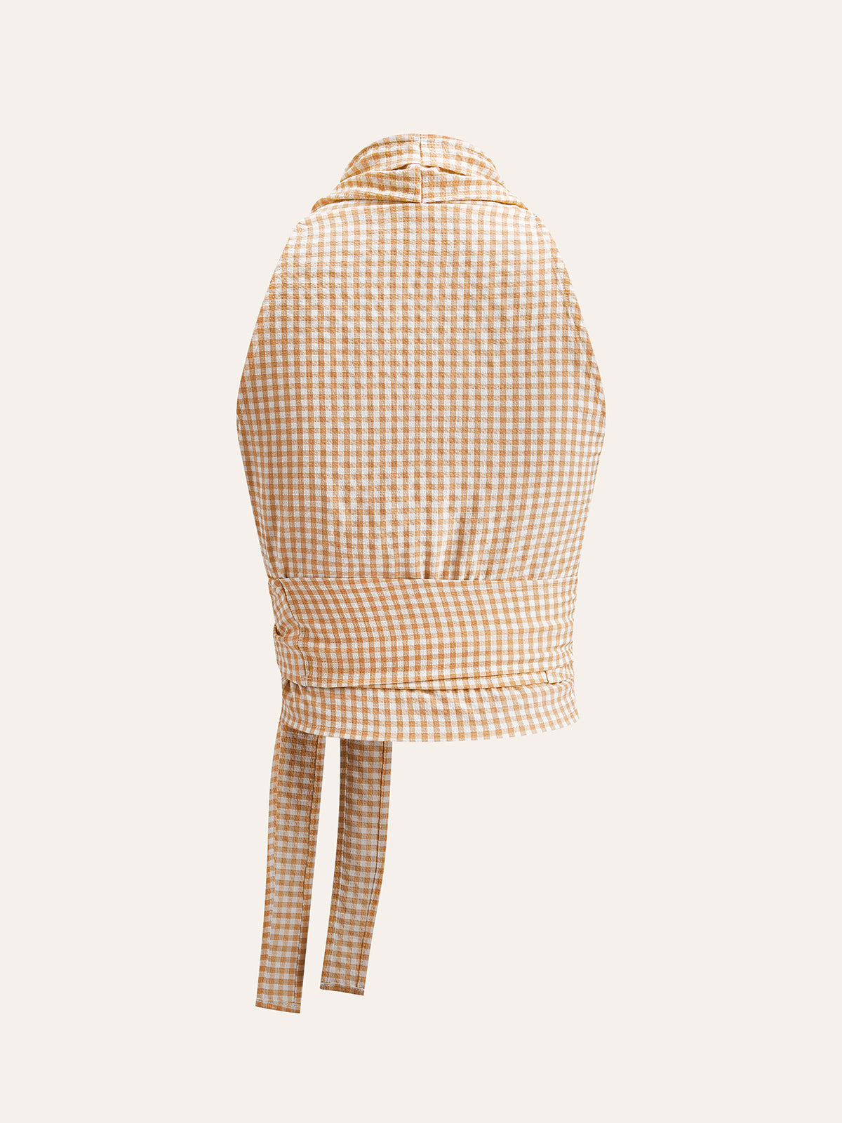 Gingham Halter Wrap Top - Chic Rio