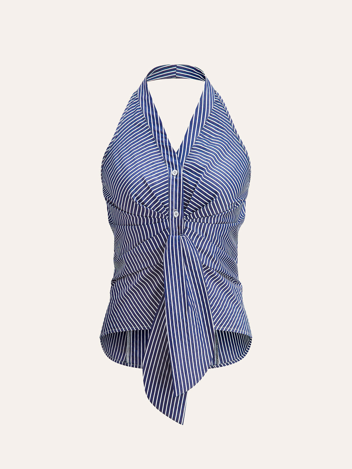 Striped Halter Tie Top - Chic Rio