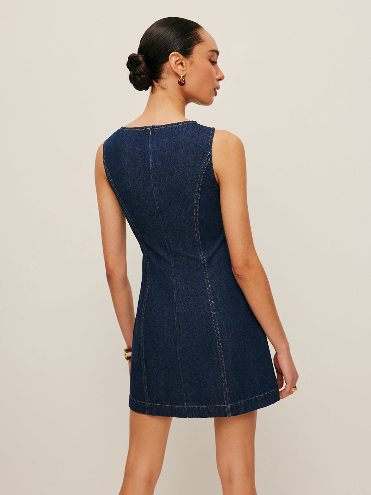 Sleeveless Denim Dress - Chic Rio