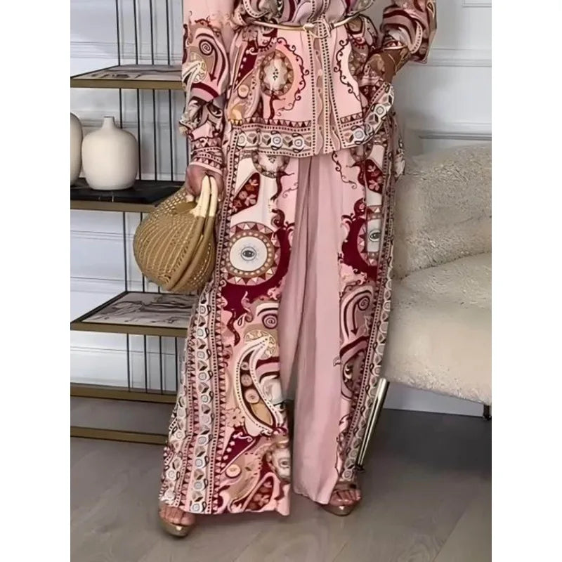 Unique Satin Pattern Print Button-Down Loose Shirt - Chic Rio