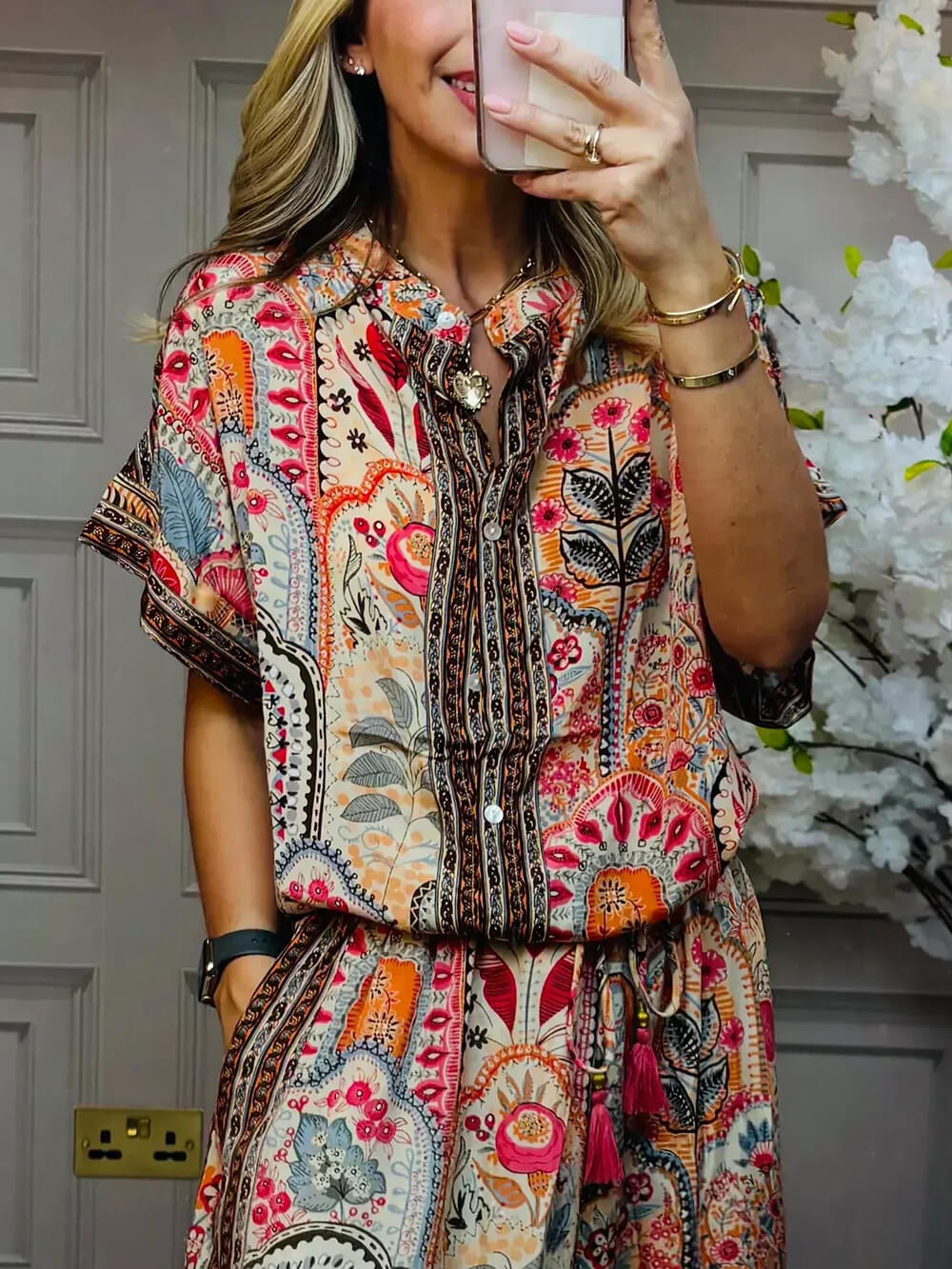 Merida Boho Printed Loose Blouse