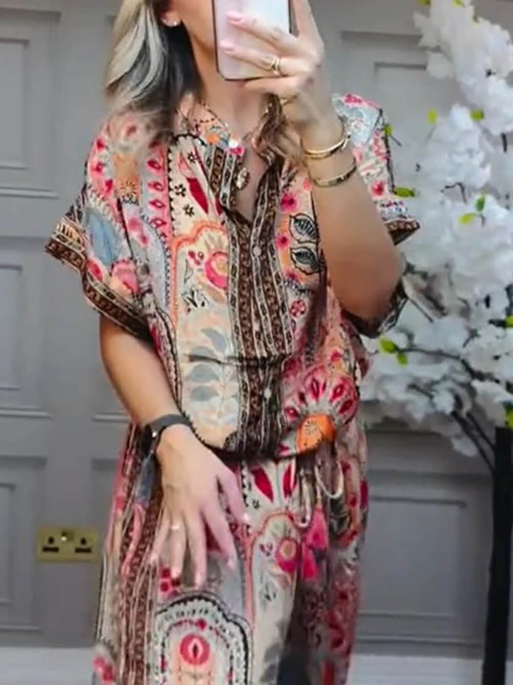 Merida Boho Printed Loose Blouse