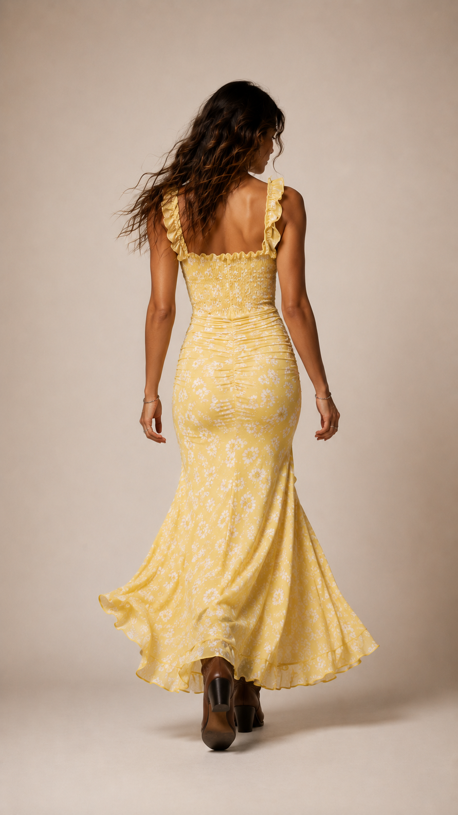 Amalfi Bloom Ruffle Maxi Dress
