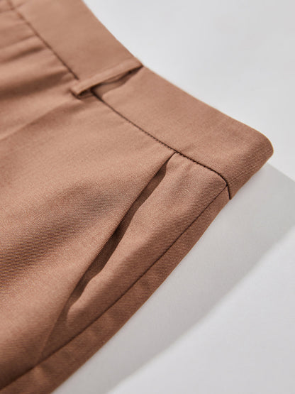 High Waisted Cropped Skinny Straight Leg Trousers - Chic Rio