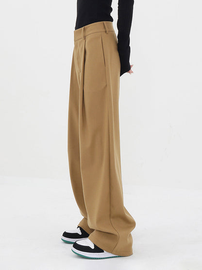 Basic Baggy Wide Leg Dress Pants - Chic Rio