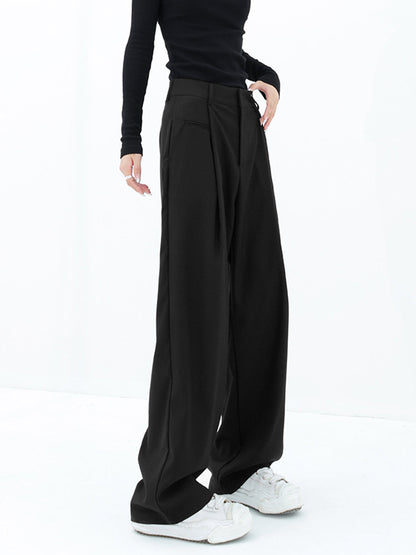 Basic Baggy Wide Leg Dress Pants - Chic Rio