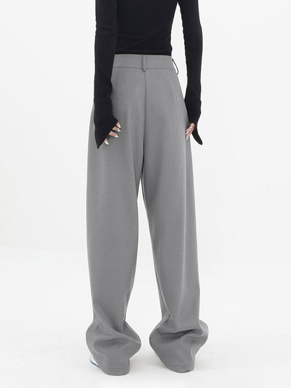 Basic Baggy Wide Leg Dress Pants - Chic Rio