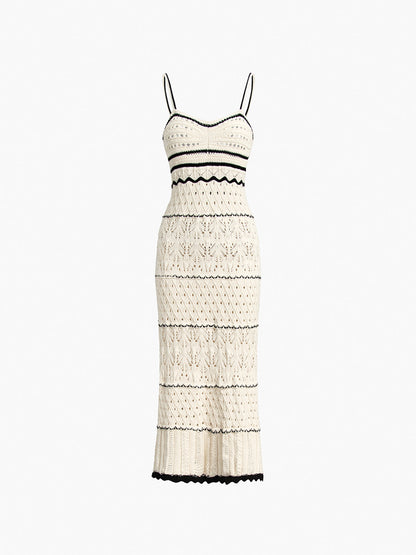 Paros Crochet Eyelet See Through Midi Dress - Chic Rio