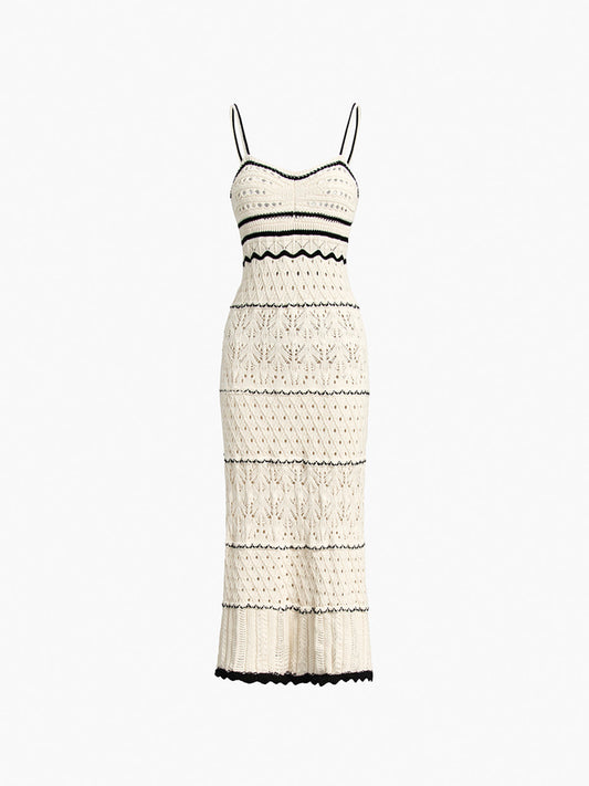 Paros Crochet Eyelet See Through Midi Dress - Chic Rio