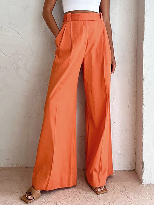 Vitamin C Linen Cotton Wide Leg Pants - Chic Rio