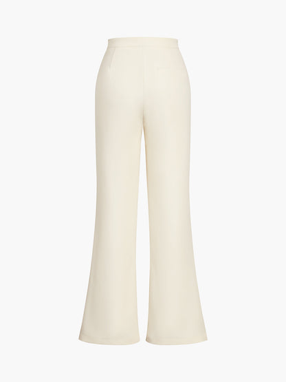 Solid Straight Leg Pants - Chic Rio