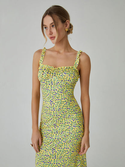 Cami Floral Bohemian Vacation Midi Dress - Chic Rio