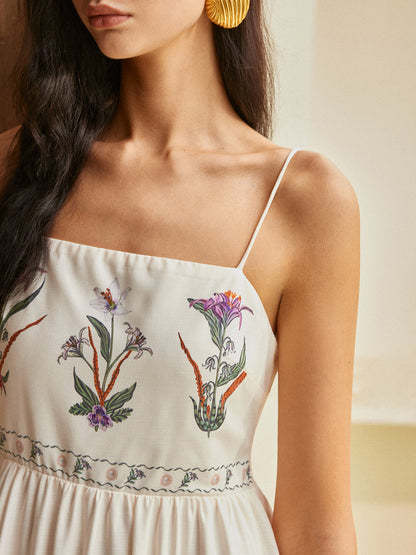 Backless Pleated Floral Dress - Chic Rio