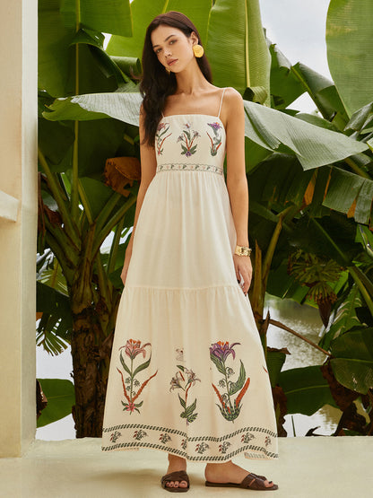 Backless Pleated Floral Dress - Chic Rio