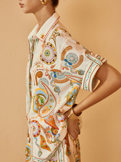 Polo Print Half Sleeve Shorts Set - Chic Rio